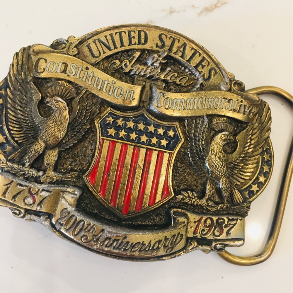 US Constitution Commemorative 200th Anniversary Belt Buckle Ltd Edition.